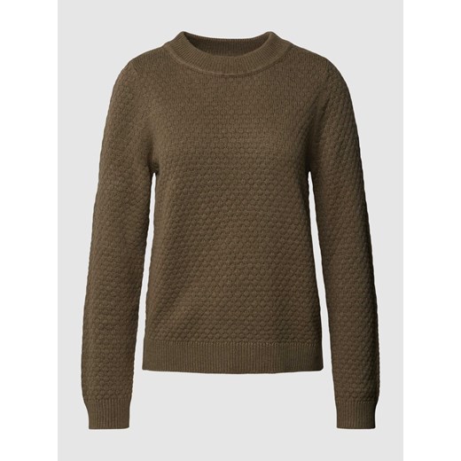 Sweter z dzianiny z fakturowanym wzorem ze sklepu Peek&Cloppenburg  w kategorii Swetry damskie - zdjęcie 168175835