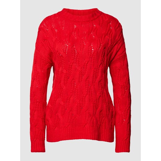 Sweter z dzianiny z wzorem warkocza ze sklepu Peek&Cloppenburg  w kategorii Swetry damskie - zdjęcie 168177026