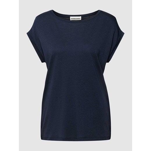 T-shirt z prążkowanym,okrągłym dekoltem model ‘JILAANA’ ze sklepu Peek&Cloppenburg  w kategorii Bluzki damskie - zdjęcie 168177318