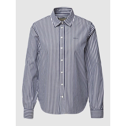 Bluzka koszulowa z bawełny ze wzorem w paski ze sklepu Peek&Cloppenburg  w kategorii Koszule damskie - zdjęcie 168177589