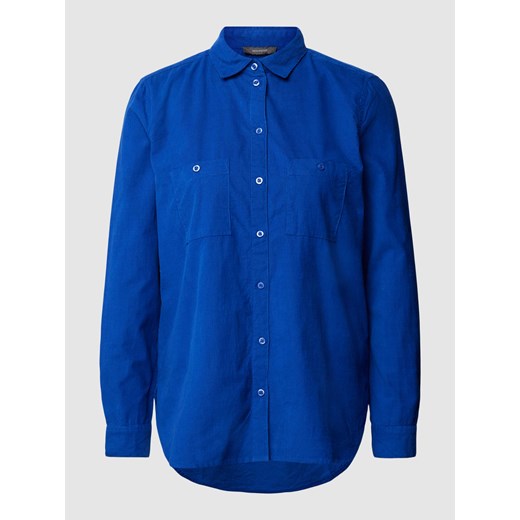 Bluzka koszulowa z imitacji sztruksu z kieszeniami na piersi ze sklepu Peek&Cloppenburg  w kategorii Koszule damskie - zdjęcie 168178868