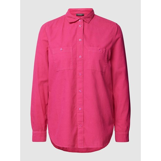 Bluzka koszulowa z imitacji sztruksu z kieszeniami na piersi Montego 34 wyprzedaż Peek&Cloppenburg 