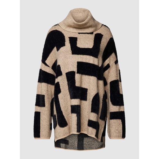 Sweter z dzianiny we wzory na całej powierzchni ze sklepu Peek&Cloppenburg  w kategorii Swetry damskie - zdjęcie 168182367