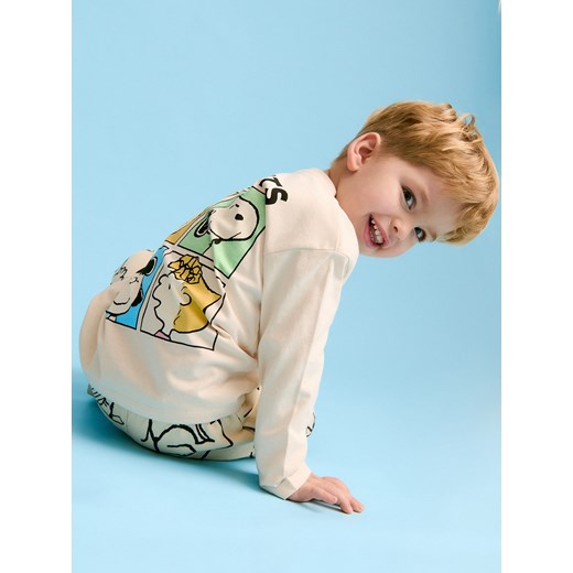 Reserved - Longsleeve oversize Snoopy - kremowy Reserved 110 (4-5 lat) Reserved
