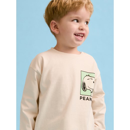Reserved - Longsleeve oversize Snoopy - kremowy Reserved 104 (3-4 lata) Reserved