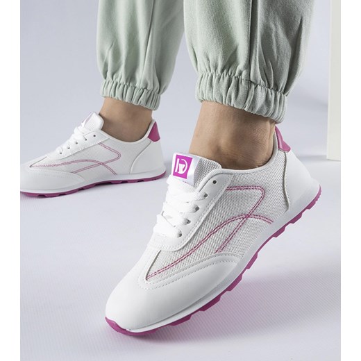 Buty sportowe damskie Gemre sneakersy białe wiązane 