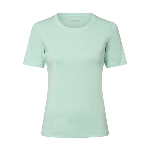 brookshire T-shirt damski Kobiety Bawełna miętowy jednolity M vangraaf