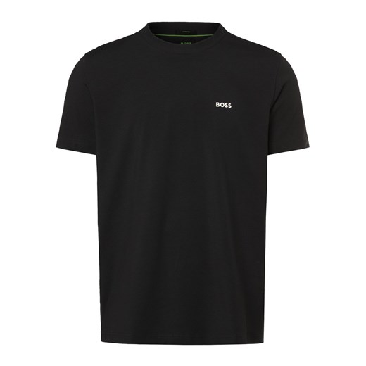 BOSS Green Koszulka męska - Tee Mężczyźni Bawełna granatowy jednolity ze sklepu vangraaf w kategorii T-shirty męskie - zdjęcie 168208718