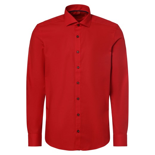 Finshley & Harding Koszula męska Mężczyźni Slim Fit Bawełna czerwony jednolity Finshley & Harding 39 vangraaf