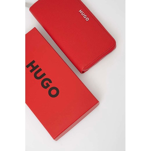 HUGO portfel damski kolor czerwony ONE wyprzedaż ANSWEAR.com