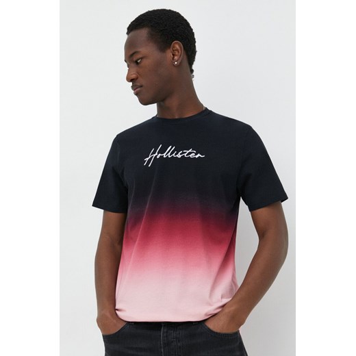 Hollister Co. t-shirt bawełniany męski kolor różowy wzorzysty Hollister Co. XXL ANSWEAR.com
