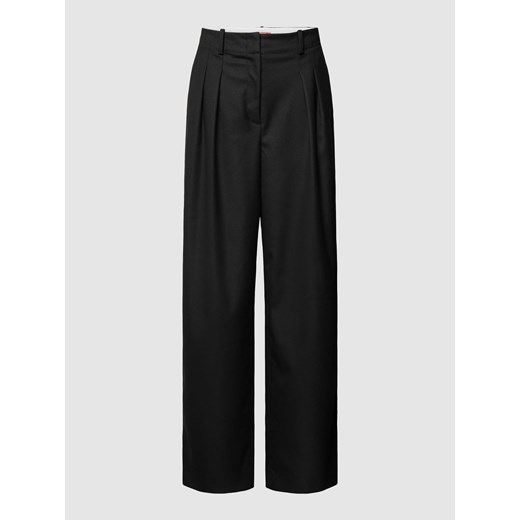 Spodnie materiałowe z zakładkami ze sklepu Peek&Cloppenburg  w kategorii Spodnie damskie - zdjęcie 168211019