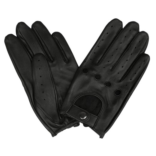 Skórzane Rękawiczki Samochodowe - Czarne, Pełne RKWEMACSHSTR0005SAMczar ze sklepu JegoSzafa.pl w kategorii Rękawiczki męskie - zdjęcie 168212256