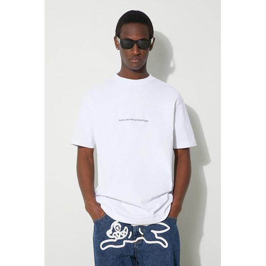 Marcelo Burlon t-shirt bawełniany Party Quote Basic męski kolor biały z aplikacją CMAA056S24JER0050110 ze sklepu PRM w kategorii T-shirty męskie - zdjęcie 168215256