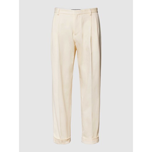 Spodnie materiałowe w kant model ‘GREENWICH’ ze sklepu Peek&Cloppenburg  w kategorii Spodnie męskie - zdjęcie 168221386