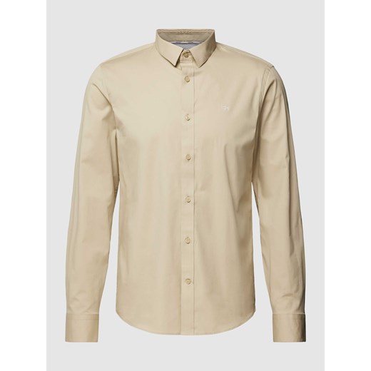 Koszula biznesowa o kroju slim fit z kołnierzykiem typu kent model ‘POPLIN’ ze sklepu Peek&Cloppenburg  w kategorii Koszule męskie - zdjęcie 168221585
