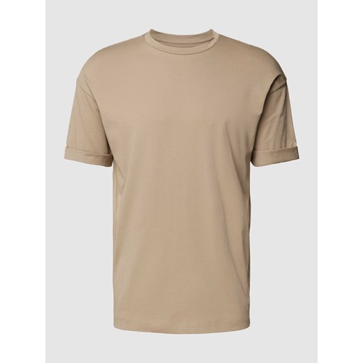 T-shirt z prążkowanym,okrągłym dekoltem model ‘THILO’ ze sklepu Peek&Cloppenburg  w kategorii T-shirty męskie - zdjęcie 168221875