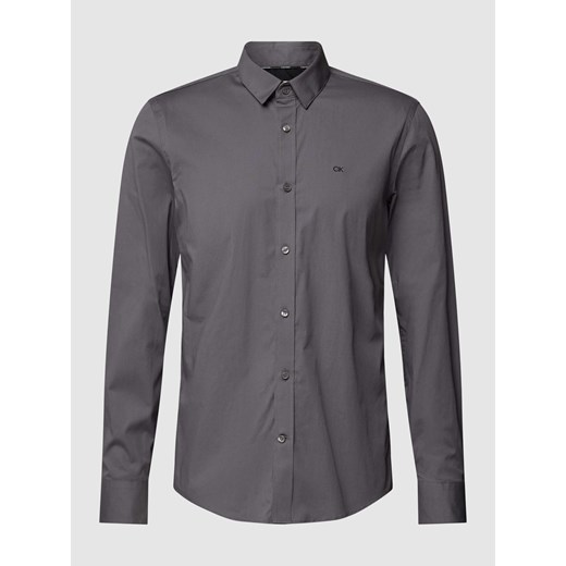 Koszula biznesowa o kroju slim fit z kołnierzykiem typu kent model ‘POPLIN’ ze sklepu Peek&Cloppenburg  w kategorii Koszule męskie - zdjęcie 168223439