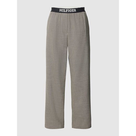 Spodnie materiałowe z elastycznym pasem z logo ze sklepu Peek&Cloppenburg  w kategorii Spodnie damskie - zdjęcie 168223555