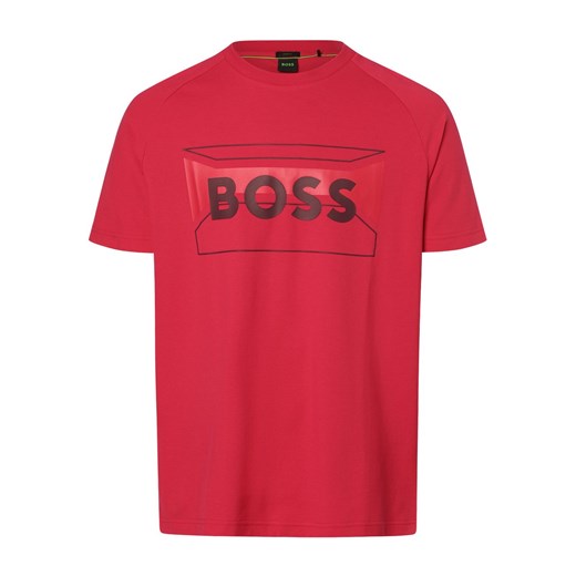 BOSS Green Koszulka męska - Tee 2 Mężczyźni fuksja nadruk ze sklepu vangraaf w kategorii T-shirty męskie - zdjęcie 168228898