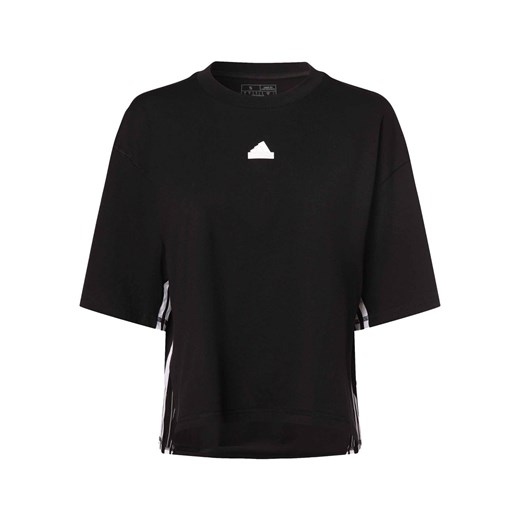 adidas Sportswear Koszulka damska Kobiety Bawełna czarny jednolity ze sklepu vangraaf w kategorii Bluzki damskie - zdjęcie 168228926