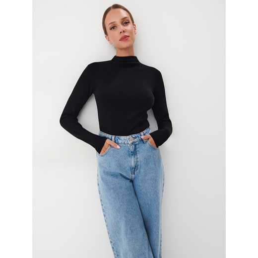 Mohito - Czarny sweter ze stójką - Czarny Mohito XL Mohito okazja