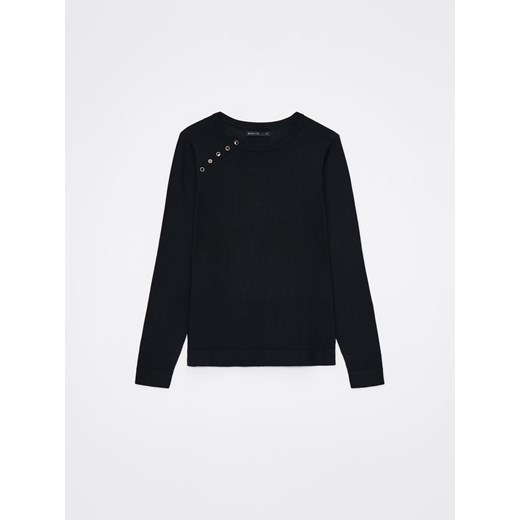 Mohito - Czarny sweter - czarny ze sklepu Mohito w kategorii Swetry damskie - zdjęcie 168234599