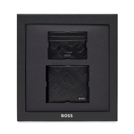 Zestaw portfel i etui na karty Boss Gbbm 8Cc Card Case 50513668 Black 001 one size eobuwie.pl