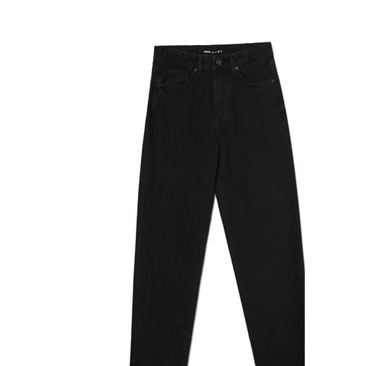 Cropp - Czarne jeansy mom - czarny ze sklepu Cropp w kategorii Jeansy damskie - zdjęcie 168243388