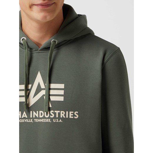 Bluza z kapturem z nadrukiem z logo Alpha Industries S Peek&Cloppenburg 