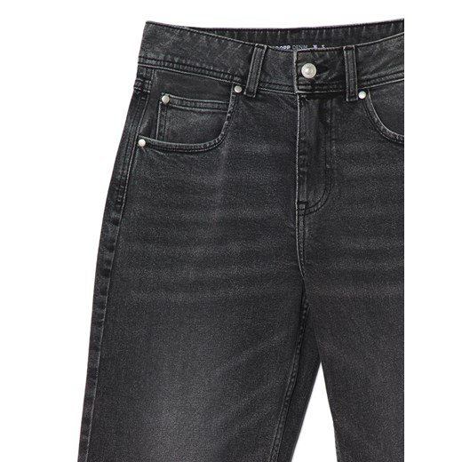 Cropp - Ciemnoszare jeansy baggy - szary Cropp 40 Cropp