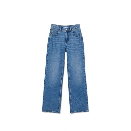 Cropp - Ciemnoniebieskie jeansy baggy - niebieski ze sklepu Cropp w kategorii Jeansy damskie - zdjęcie 168246137