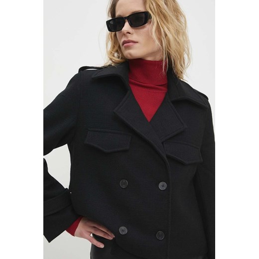 Answear Lab kurtka damska kolor czarny przejściowa ze sklepu ANSWEAR.com w kategorii Kurtki damskie - zdjęcie 168246419