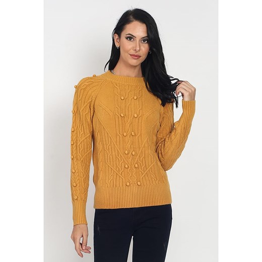 ASSUILI Sweter w kolorze żółtym ze sklepu Limango Polska w kategorii Swetry damskie - zdjęcie 168247565