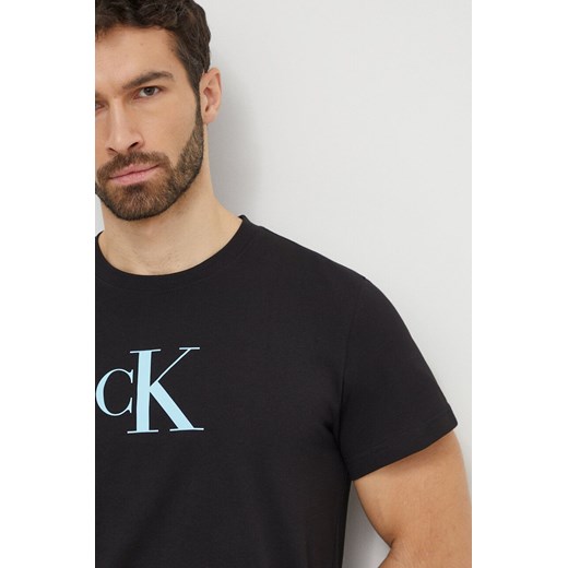 Calvin Klein t-shirt bawełniany męski kolor czarny z nadrukiem Calvin Klein XXL ANSWEAR.com