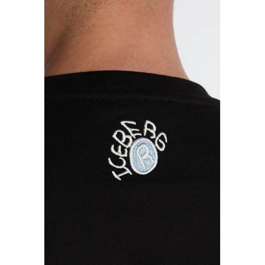 T-shirt męski Iceberg z nadrukami z krótkim rękawem
