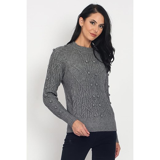 ASSUILI Sweter w kolorze szarym ze sklepu Limango Polska w kategorii Swetry damskie - zdjęcie 168255265