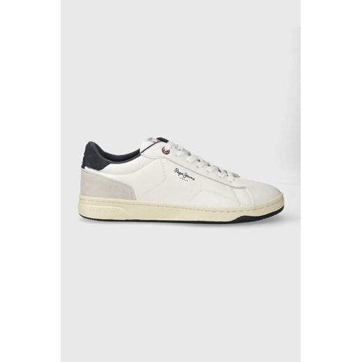 Pepe Jeans sneakersy skórzane PMS00014 kolor biały KORE BASIC M ze sklepu ANSWEAR.com w kategorii Buty sportowe męskie - zdjęcie 168256265