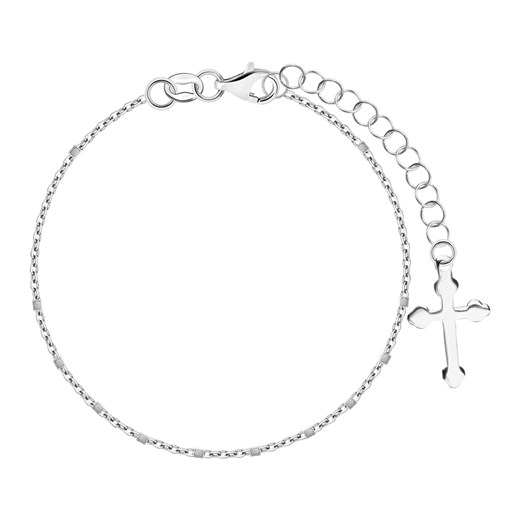 Bransoletka srebrna - krzyżyk - Simple Simple - Biżuteria Yes One Size okazyjna cena YES.pl