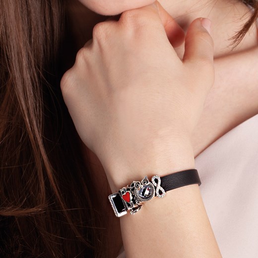 Beads srebrny z cyrkonią - sowa - Dots Slim Dots Slim - Biżuteria Yes One Size promocja YES.pl