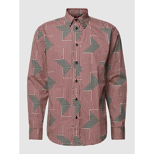 Koszula casualowa o kroju regular fit z graficznym wzorem ze sklepu Peek&Cloppenburg  w kategorii Koszule męskie - zdjęcie 168257905