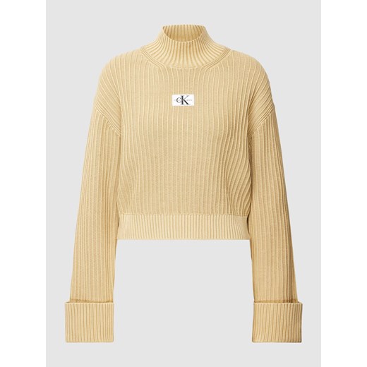 Sweter z dzianiny z naszywką z logo ze sklepu Peek&Cloppenburg  w kategorii Swetry damskie - zdjęcie 168258035
