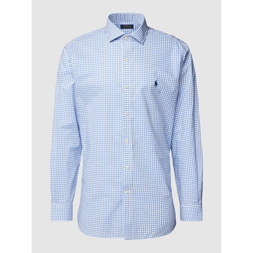 Koszula biznesowa o kroju custom fit ze wzorem w kratę Polo Ralph Lauren 38 Peek&Cloppenburg 