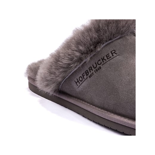 Hofbrucker Skórzane kapcie w kolorze szarym Hofbrucker 39 okazja Limango Polska