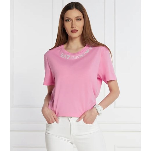 EA7 T-shirt | Regular Fit ze sklepu Gomez Fashion Store w kategorii Bluzki damskie - zdjęcie 168263907