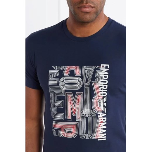 T-shirt męski Emporio Armani z bawełny z krótkim rękawem 
