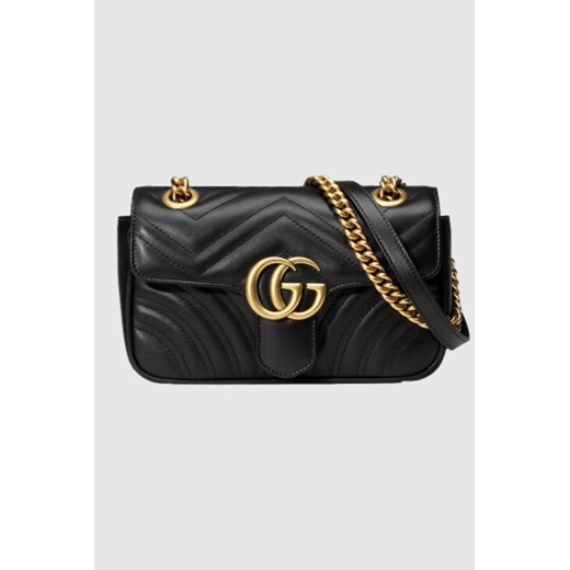 GUCCI Skórzana czarna torebka Marmont ze sklepu outfit.pl w kategorii Kopertówki - zdjęcie 168266955
