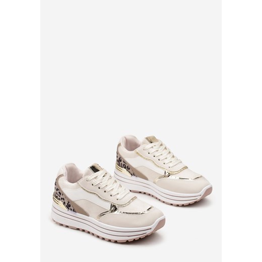 Buty sportowe damskie Born2be sneakersy wiązane 