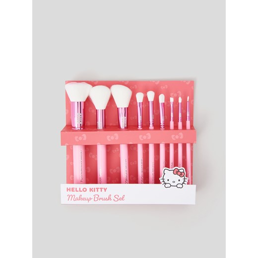 Sinsay - Pędzle do makijażu Hello Kitty 9 pack - różowy Sinsay Jeden rozmiar promocyjna cena Sinsay