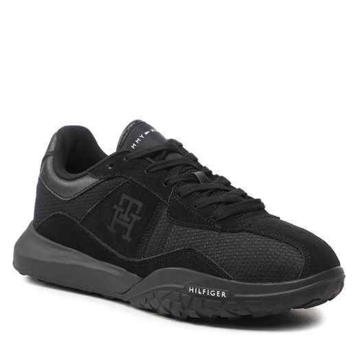 Sneakersy Tommy Hilfiger Retro Modern Runner Mix FM0FM04363 Black BDS Tommy Hilfiger 43 okazja eobuwie.pl